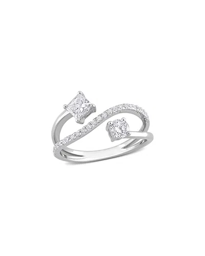 Lab Grown Diamonds Silver 0.85 Ct. Tw. Lab Grown Diamond Ring In Metallic
