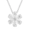 Lab Grown Diamonds Silver 0.93 Ct. Tw. Lab-grown Diamond Pendant