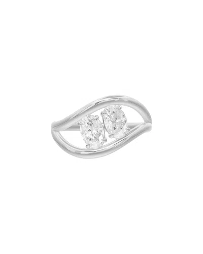 Lab Grown Diamonds Silver 0.98 Ct. Tw. Lab-grown Diamond Ring In Metallic