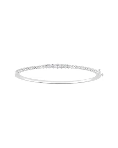 Lab Grown Diamonds Silver 1.00 Ct. Tw. Lab-grown Diamond Bangle Bracelet In Metallic
