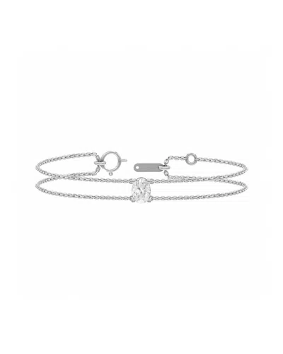 Lab Grown Diamonds Silver 1.00 Ct. Tw. Lab-grown Diamond Bracelet