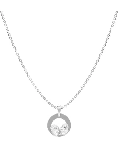 Lab Grown Diamonds 14k 1.00 Ct. Tw. Lab-grown Diamond Necklace In Metallic