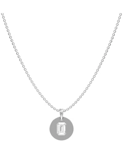 Lab Grown Diamonds Silver 1.00 Ct. Tw. Lab-grown Diamond Necklace In Metallic