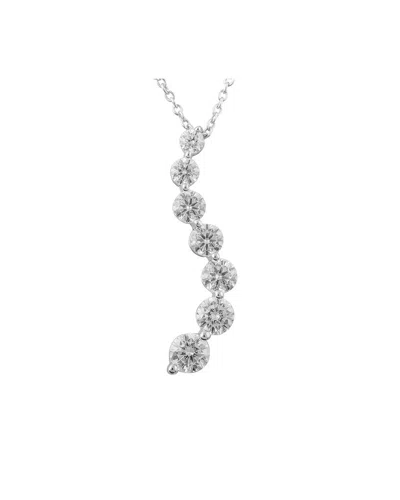 Lab Grown Diamonds Silver 1.00 Ct. Tw. Lab-grown Diamond Pendant In Metallic