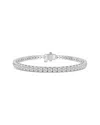 Lab Grown Diamonds Silver 1.00 Ct. Tw. Lab-grown Diamond Tennis Bracelet