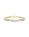 Lab Grown Diamonds 14k Over Silver 1.00 Ct. Tw. Lab Grown Diamond Tennis Brace In Gold