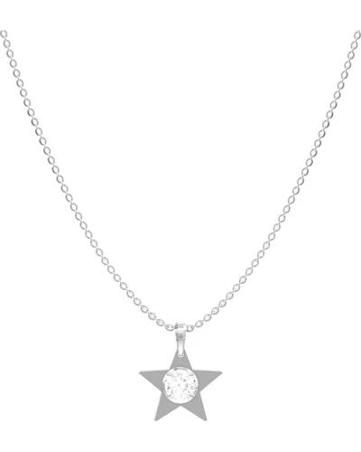 Lab Grown Diamonds Silver 1.00 Ct. Tw. Lab-grown Diamond Necklace In Metallic