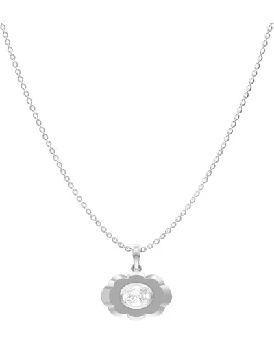 Lab Grown Diamonds Silver 1.00 Ct. Tw. Lab-grown Diamond Necklace In Metallic