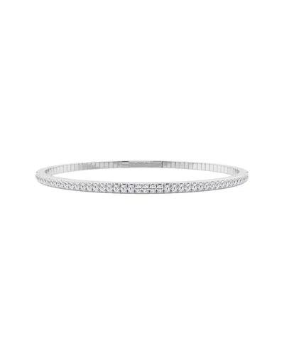 Lab Grown Diamonds Silver 1.01 Ct. Tw. Lab-grown Diamond Bangle Bracelet In Metallic