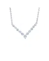 Lab Grown Diamonds Silver 1.01 Ct. Tw. Lab-grown Diamond V Shape Necklace
