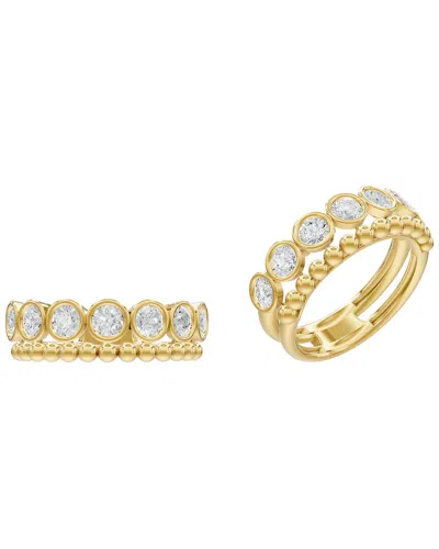 Lab Grown Diamonds Silver 1.02 Ct. Tw. Lab-grown Diamond Ring In Gold