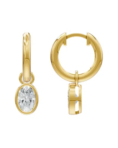 Lab Grown Diamonds Silver 1.06 Ct. Tw. Lab-grown Diamond Earrings In Gold