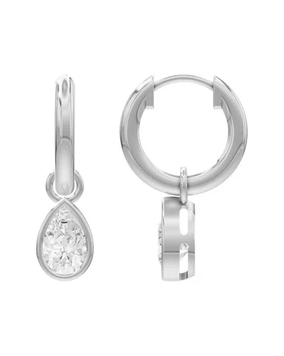 Lab Grown Diamonds Silver 1.08 Ct. Tw. Lab-grown Diamond Earrings In Metallic