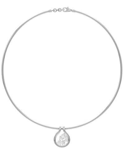 Lab Grown Diamonds Silver 1.30 Ct. Tw. Lab-grown Diamond Necklace In Metallic