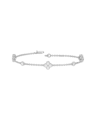 Lab Grown Diamonds Silver 1.43 Ct. Tw. Lab-grown Diamond Bracelet In Purple