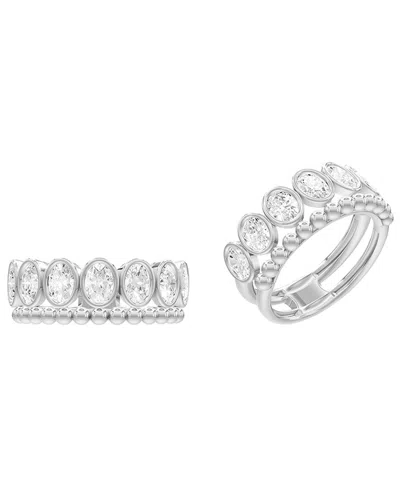 Lab Grown Diamonds Silver 1.47 Ct. Tw. Lab-grown Diamond Ring In Metallic