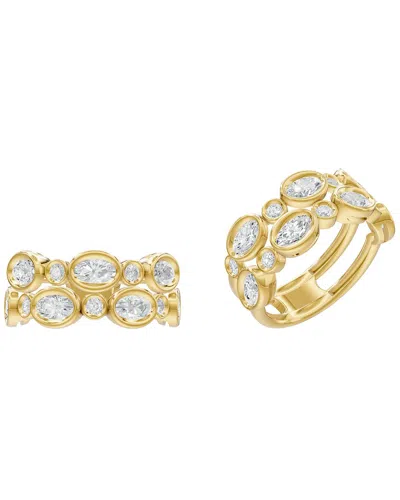 Lab Grown Diamonds Silver 1.68 Ct. Tw. Lab-grown Diamond Ring In Gold