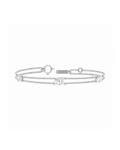 Lab Grown Diamonds Silver 1.70 Ct. Tw. Lab-grown Diamond Bracelet In Metallic