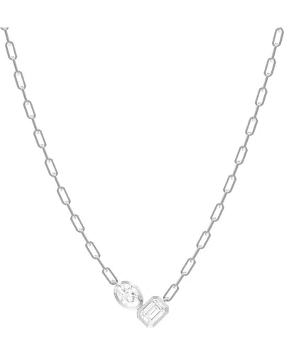 Lab Grown Diamonds Silver 1.80 Ct. Tw. Lab-grown Diamond Necklace In Metallic