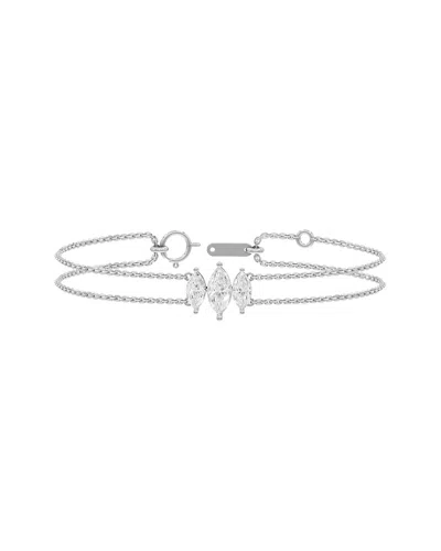 Lab Grown Diamonds Silver 1.85 Ct. Tw. Lab-grown Diamond Bracelet In Metallic