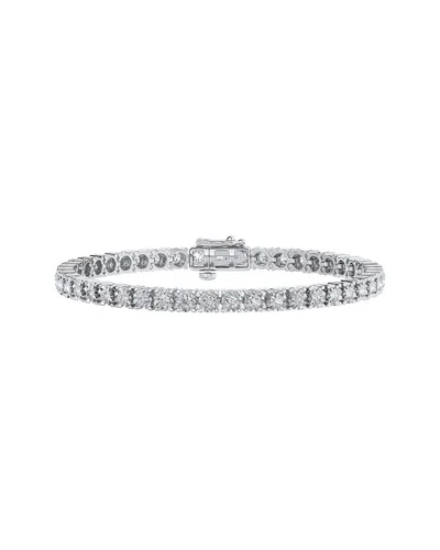 Lab Grown Diamonds Silver 2.00 Ct. Tw. Lab-grown Diamond Tennis Bracelet