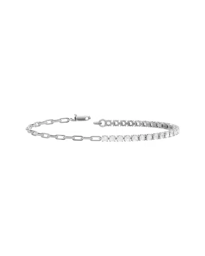 Lab Grown Diamonds 14k 2.08 Ct. Tw. Lab-grown Diamond Bracelet In Metallic