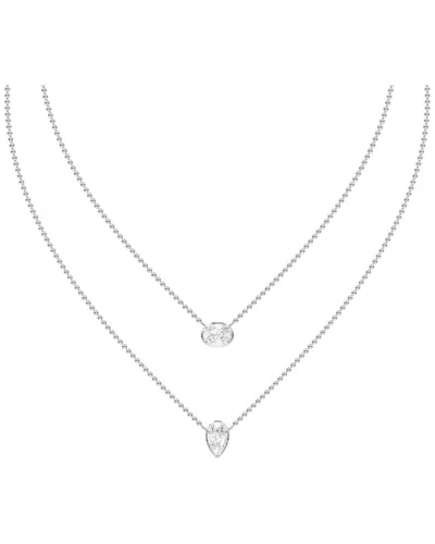 Lab Grown Diamonds Silver 2.21 Ct. Tw. Lab-grown Diamond Necklace