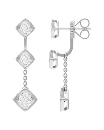 Lab Grown Diamonds 14k 2.30 Ct. Tw. Lab-grown Diamond Earrings In Silver