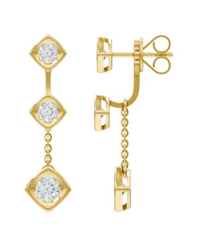 Lab Grown Diamonds Silver 2.30 Ct. Tw. Lab-grown Diamond Earrings In Multi