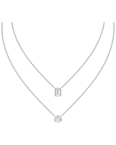 Lab Grown Diamonds 14k 2.55 Ct. Tw. Lab-grown Diamond Necklace In Metallic