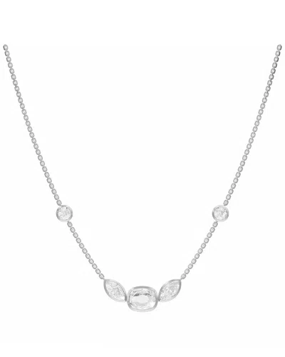 Lab Grown Diamonds Silver 3.23 Ct. Tw. Lab-grown Diamond Necklace