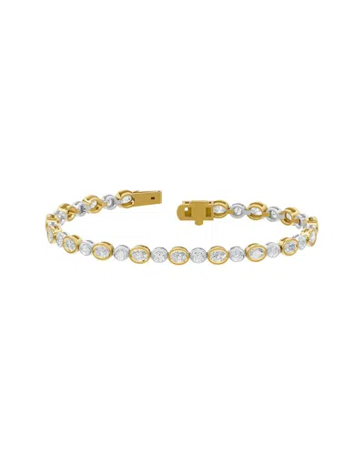 Lab Grown Diamonds Silver 4.52 Ct. Tw. Lab-grown Diamond Bracelet In Gold