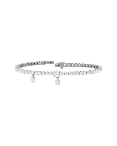 Lab Grown Diamonds Silver 6.38 Ct. Tw. Lab-grown Diamond Bracelet In Metallic