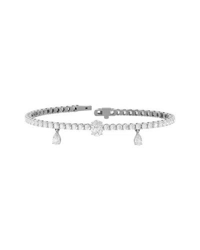 Lab Grown Diamonds Silver 6.47 Ct. Tw. Lab-grown Diamond Bracelet In Metallic
