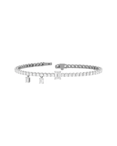 Lab Grown Diamonds Silver 6.47 Ct. Tw. Lab-grown Diamond Bracelet In Metallic