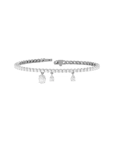 Lab Grown Diamonds Silver 6.64 Ct. Tw. Lab-grown Diamond Bracelet In Transparent