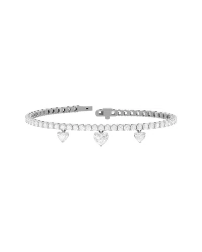 Lab Grown Diamonds Silver 6.84 Ct. Tw. Lab-grown Diamond Bracelet In Transparent