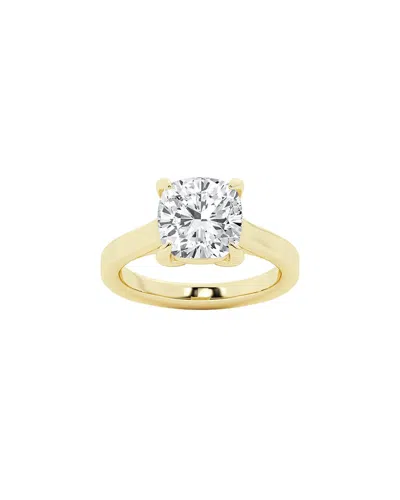 Lab Grown Diamonds 14k 4.00 Ct. Tw. Lab-grown Diamond Solitaire Engagement  Ring In Green