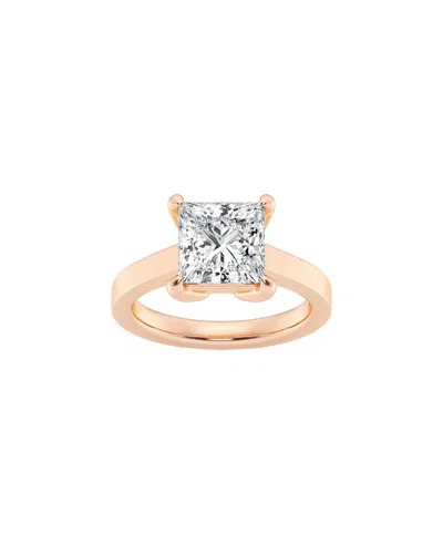 LAB GROWN DIAMONDS LAB GROWN DIAMONDS 14K ROSE GOLD 3.00 CT. TW. LAB-GROWN DIAMOND SOLITAIRE  ENGAGEMENT RING