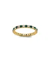 Lab Grown Gemstones 14k 1.75 Ct. Tw. Lab-grown Diamond & Lab-grown Emerald Eternity Ring