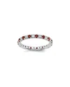 Lab Grown Gemstones 14k 1.75 Ct. Tw. Lab-grown Diamond & Lab-grown Ruby Eternity Ring