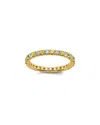 Lab Grown Gemstones 14k 1.15 Ct. Tw. Lab-grown Diamond & Lab-grown Yellow Sapphire Eternity Ring In Gold