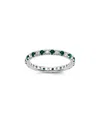 Lab Grown Gemstones 14k 1.75 Ct. Tw. Lab-grown Diamond & Lab-grown Alexandrite Eternity Ring In Metallic