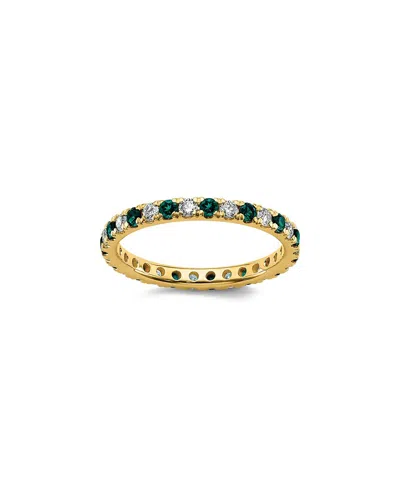 Lab Grown Gemstones 14k 1.25 Ct. Tw. Lab-grown Diamond & Lab-grown Alexandrite Eternity Ring