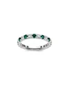 Lab Grown Gemstones 14k 1.75 Ct. Tw. Lab-grown Diamond & Lab-grown Alexandrite Eternity Ring In Metallic