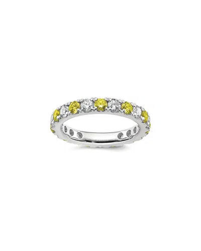 LAB GROWN GEMSTONES 14K 2.50 CT. TW. LAB-GROWN DIAMOND & LAB-GROWN YELLOW SAPPHIRE ETERNITY RING