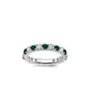 Lab Grown Gemstones 14k 1.75 Ct. Tw. Lab-grown Diamond & Lab-grown Alexandrite Eternity Ring