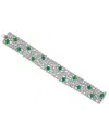 Lab Grown Gemstones Creative Forever 18k 19.73 Ct. Tw. Lab-grown Diamond & Emerald Statement  Bracelet