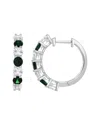 Lab Grown Gemstones Silver Lab-grown Diamond & Gemstone Hoops