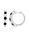 Lab Grown Gemstones Silver Lab-grown Diamond & Gemstone Hoops